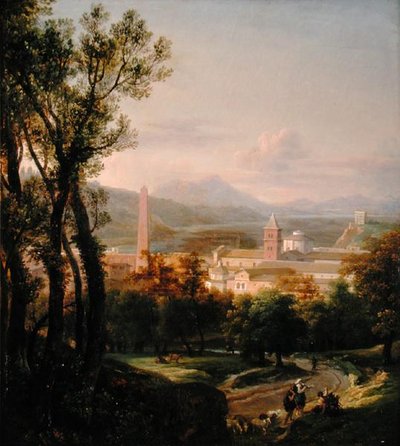 Vue de la Piazza del Popolo depuis les jardins du Pincio - Nicolas Antoine Taunay